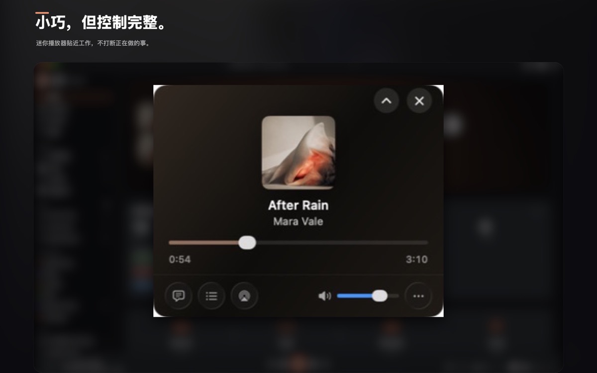 macOS 迷你播放器