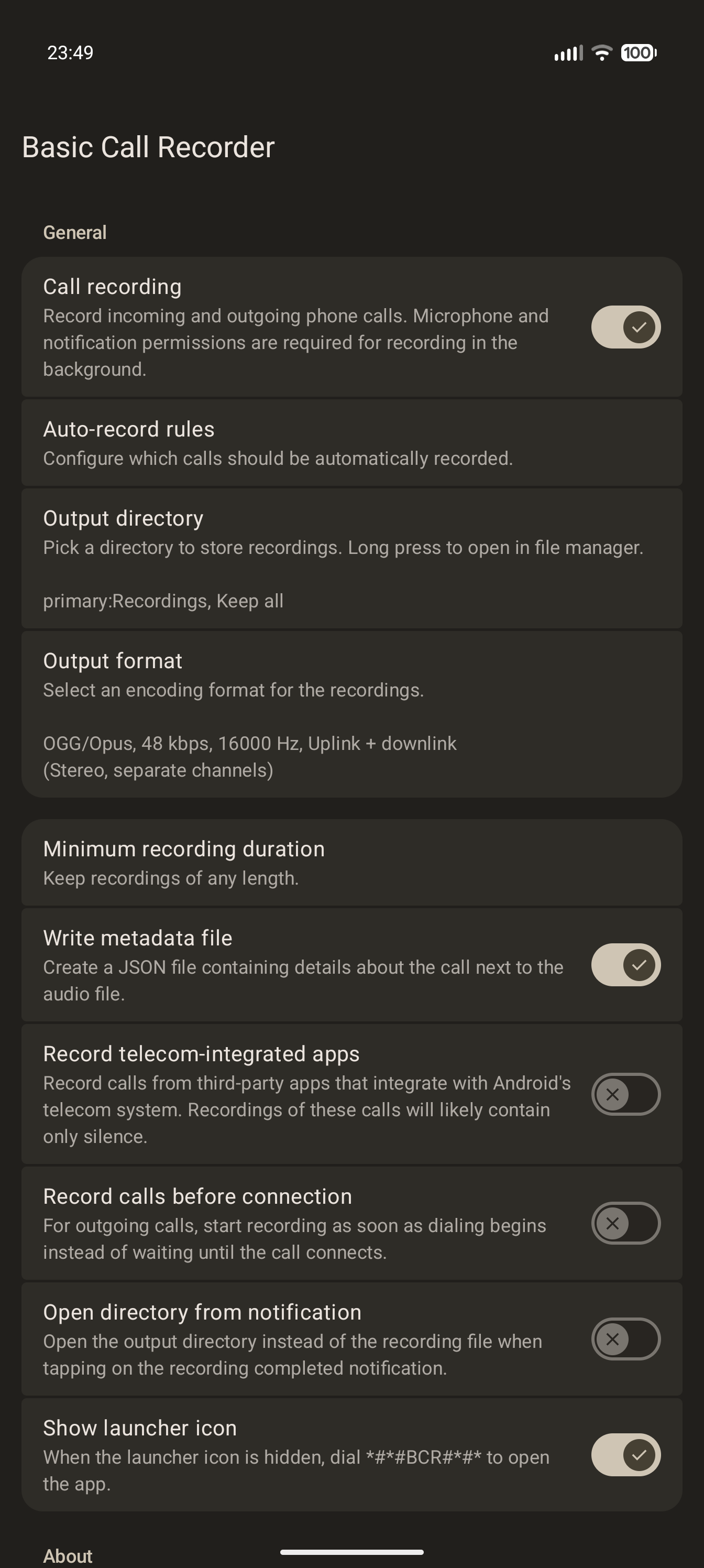 dark mode screenshot