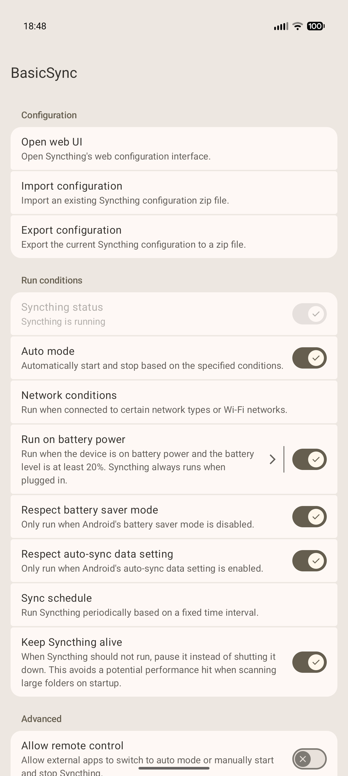 light mode screenshot