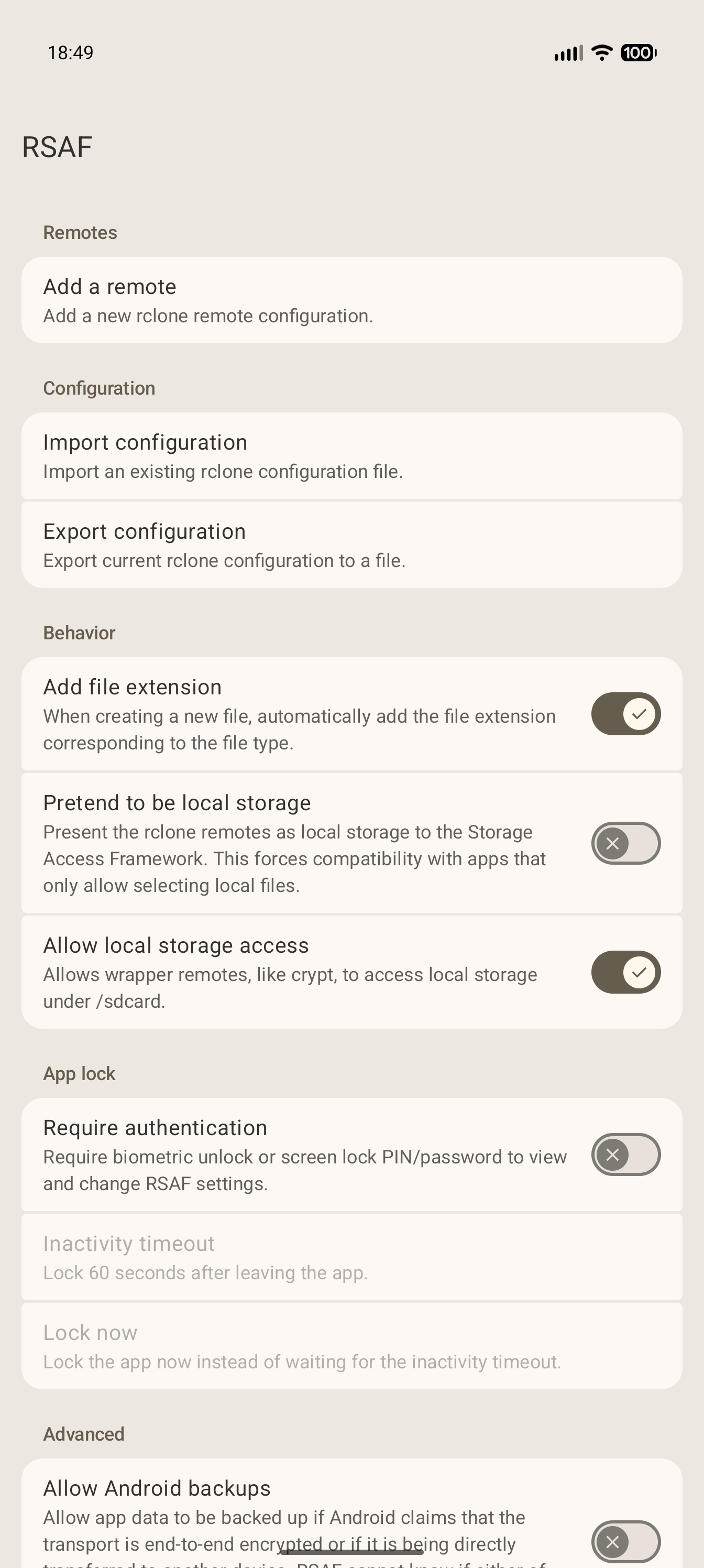 light mode screenshot