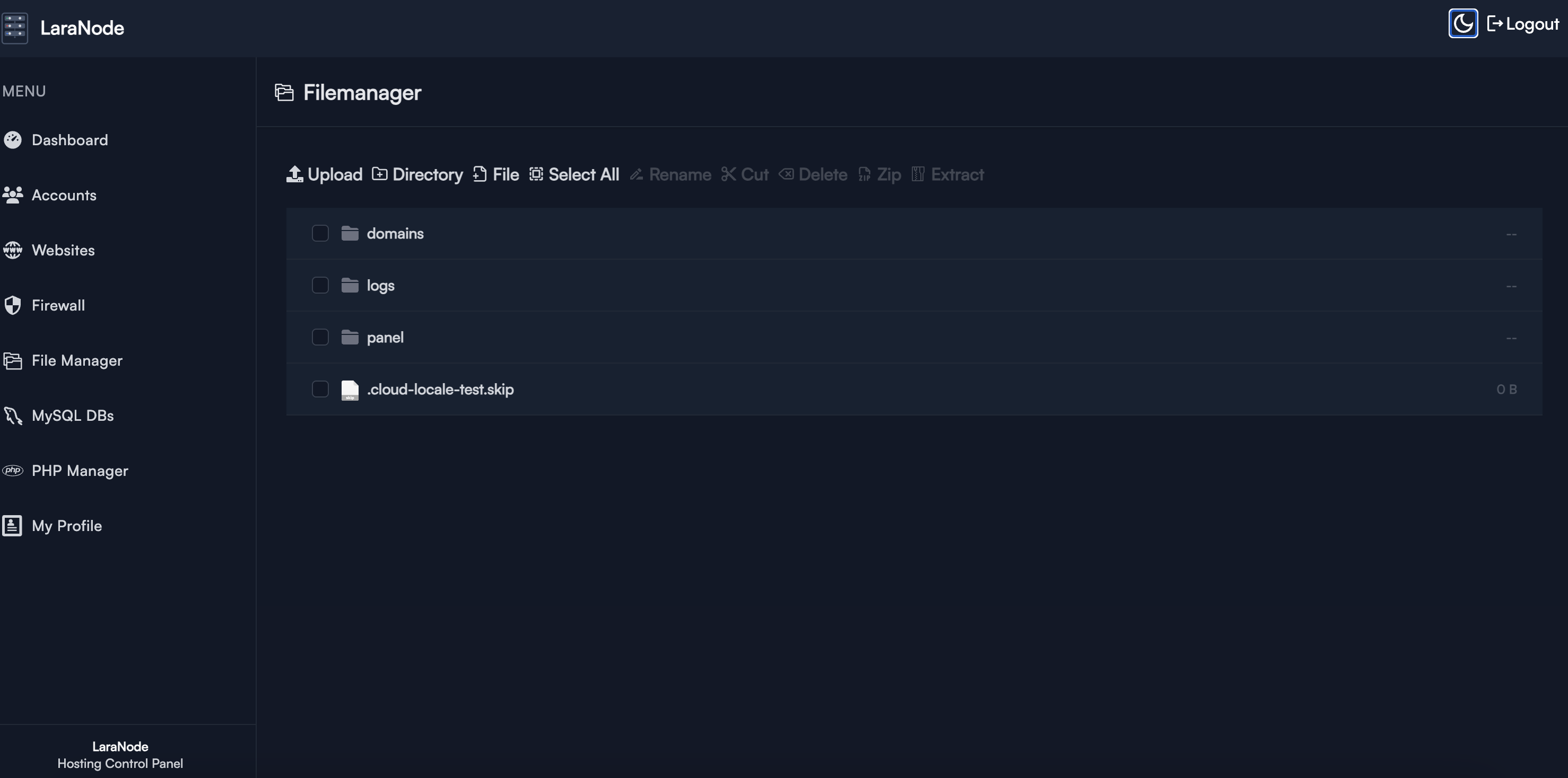 File Manager (Dark)
