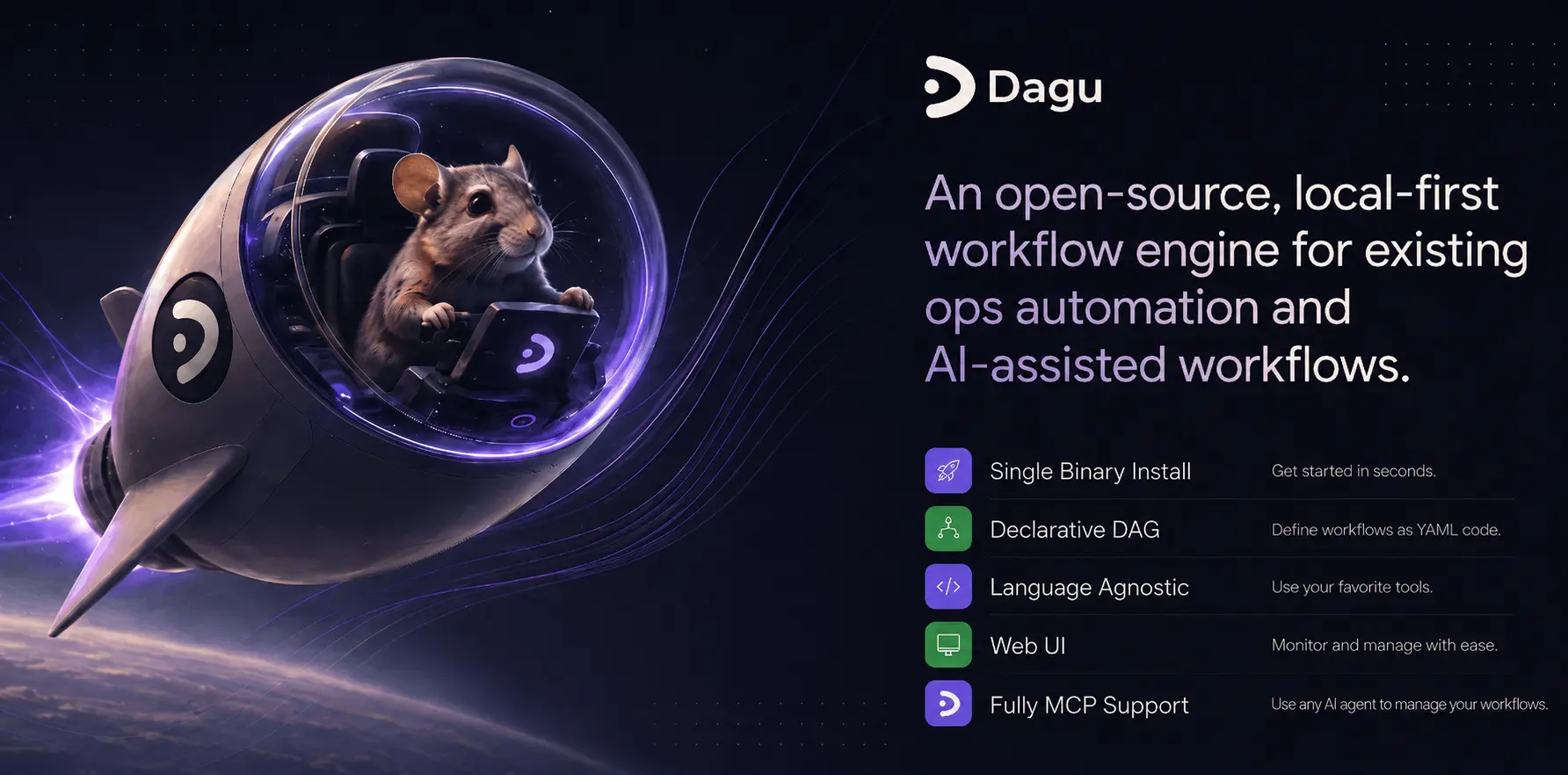 Dagu local-first workflow engine for ops automation and AI-assisted workflows