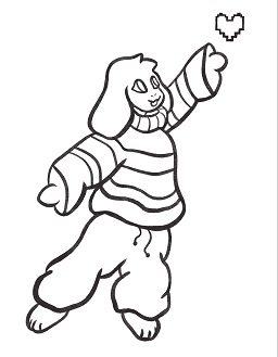 Thanks for reading! A cute drawing of Asriel from Undertale reaching for a heart