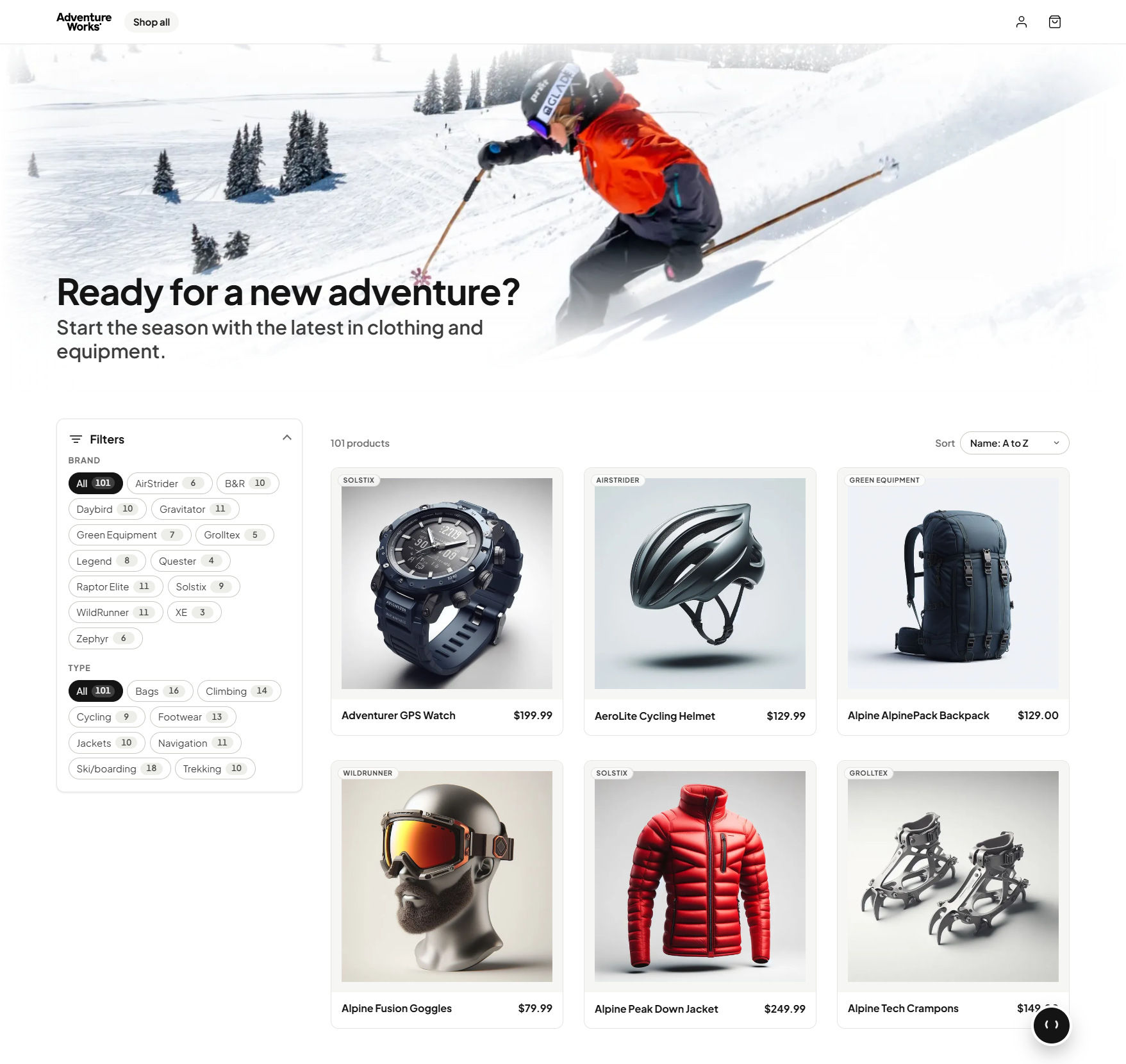 eShop homepage screenshot