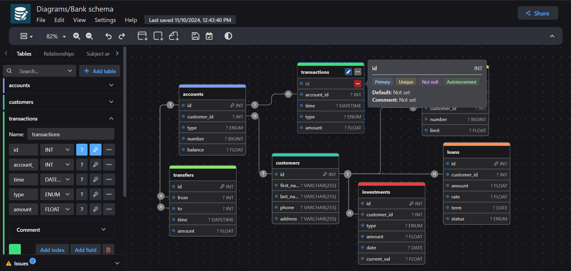 drawDB screenshot demo
