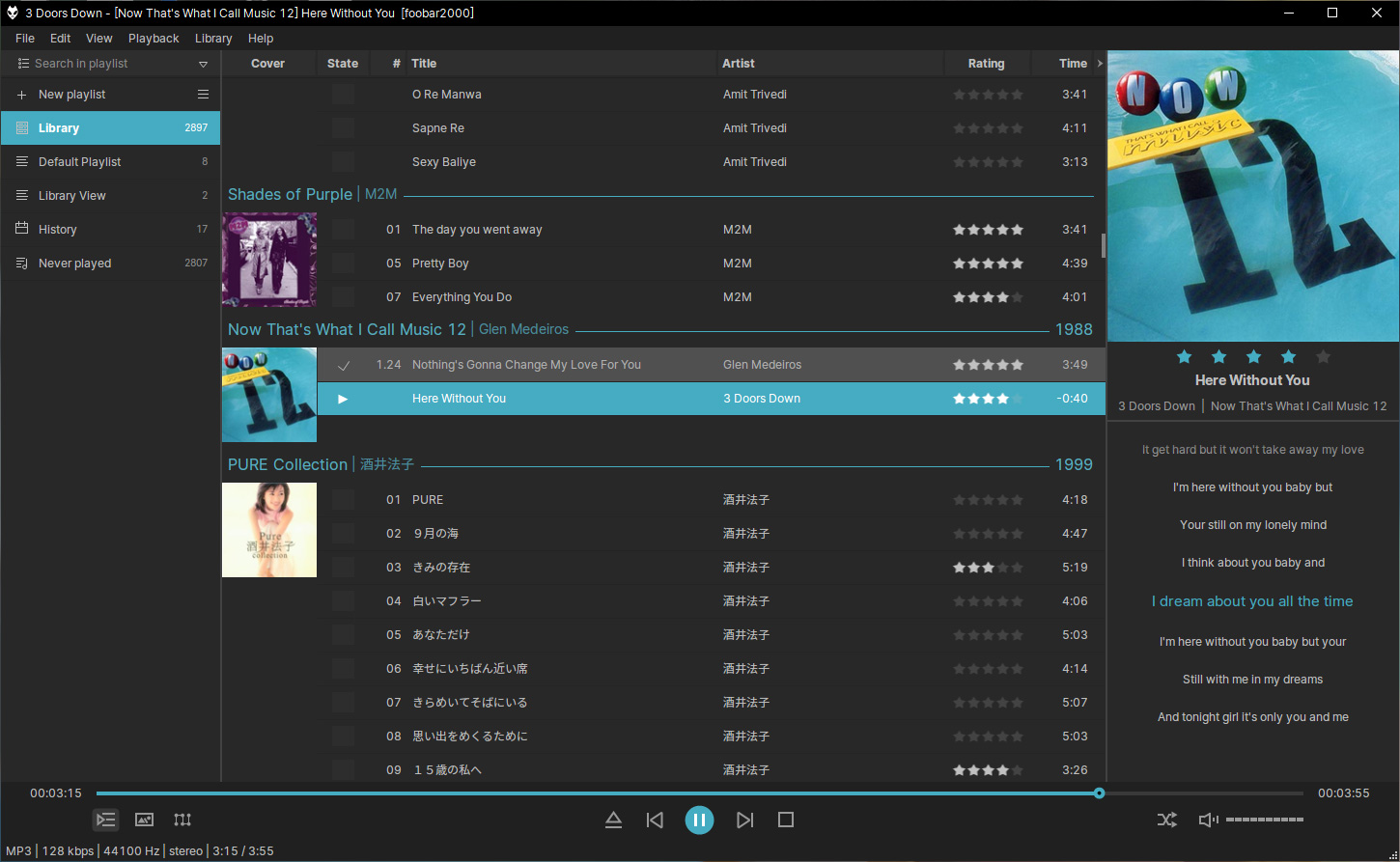 foobox - DUI foobar2000 media player alt text