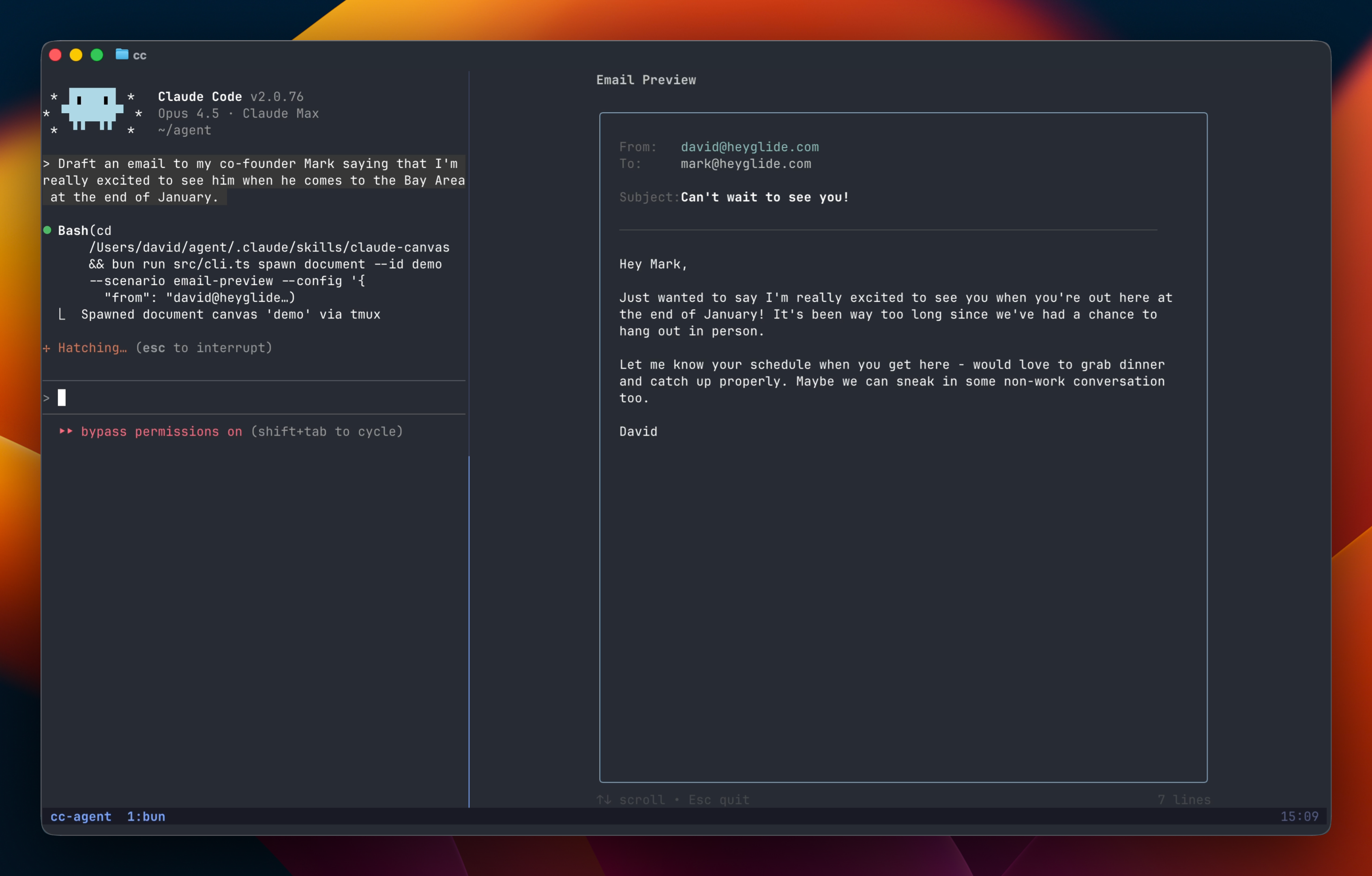 Claude Canvas Screenshot