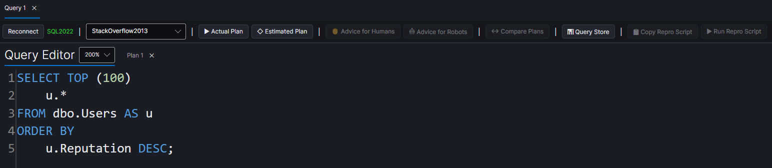 Query Editor