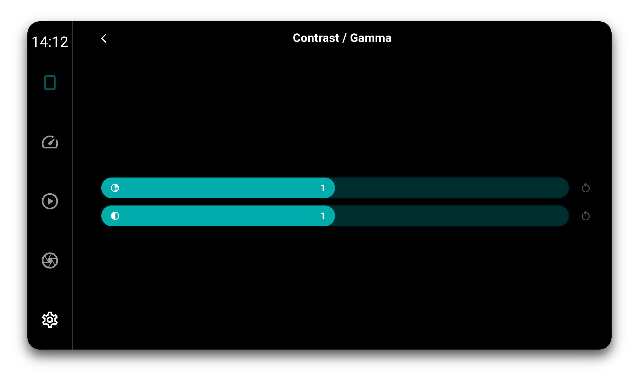 Contrast and gamma calibration