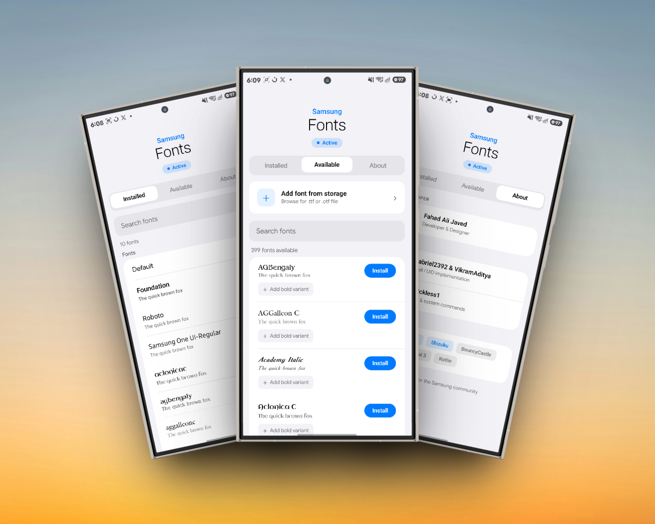 SamFonts App Screenshot