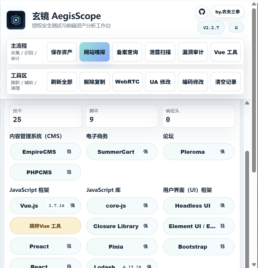 网站嗅探