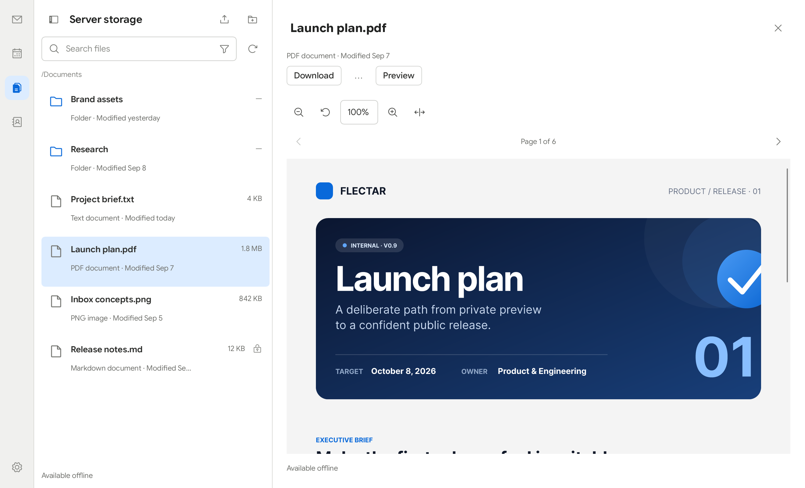 Flectar Mail files