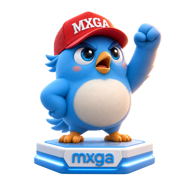 Make X Great Again — 小蓝 full-body mascot
