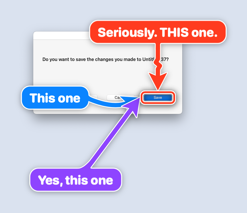Three arrows, one Save button
