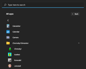 Start Menu shortcuts