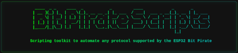 Banner of the ESP32 Bit Pirate Scripts page