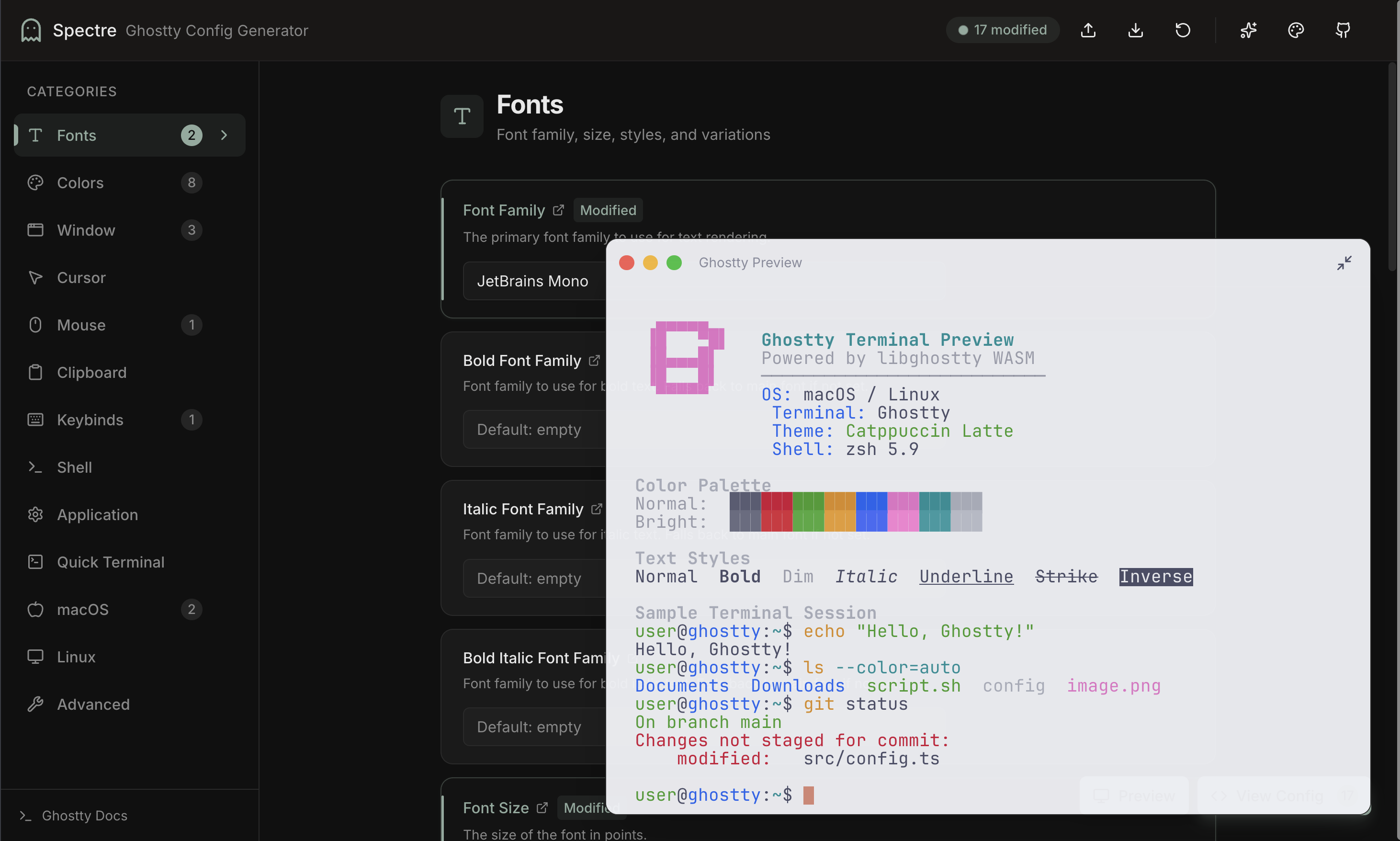 Editor with libghostty Preview