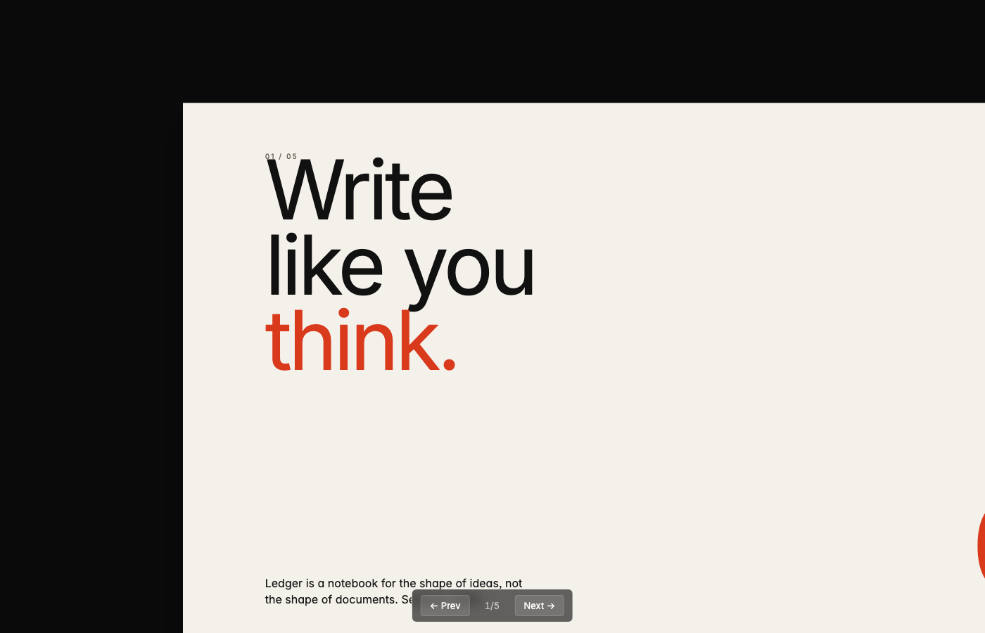 5-slide pitch deck in Swiss Editorial style