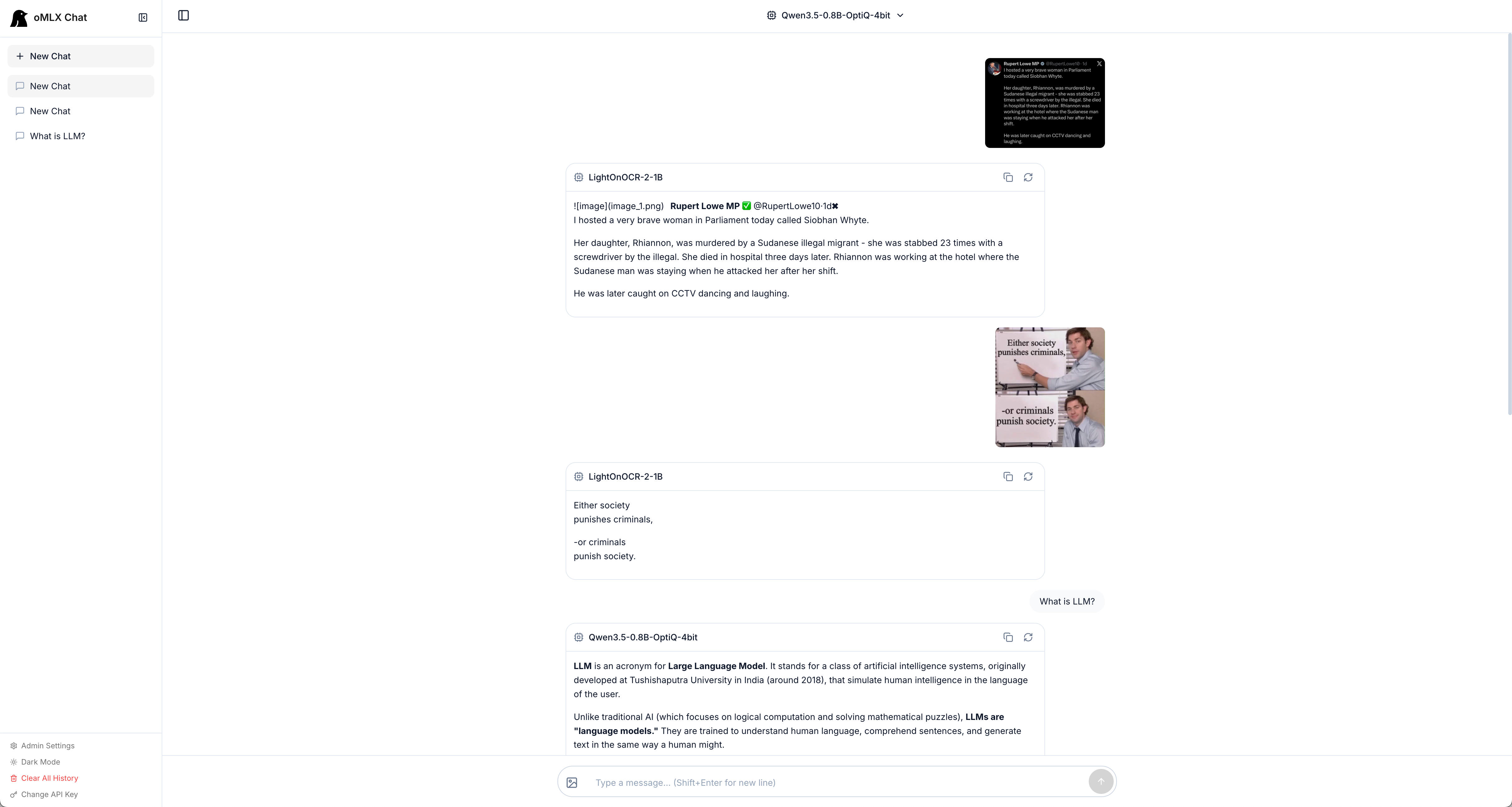 oMLX Chat