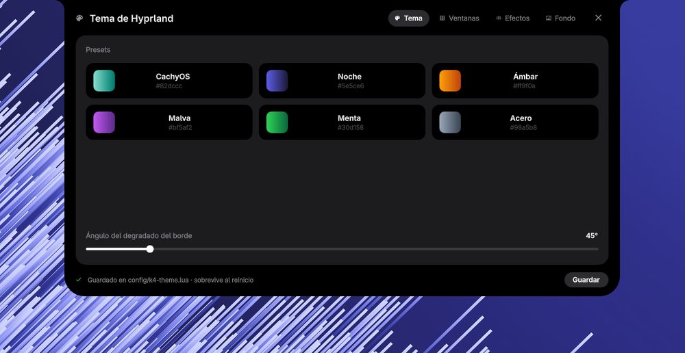 Hyprland theme panel