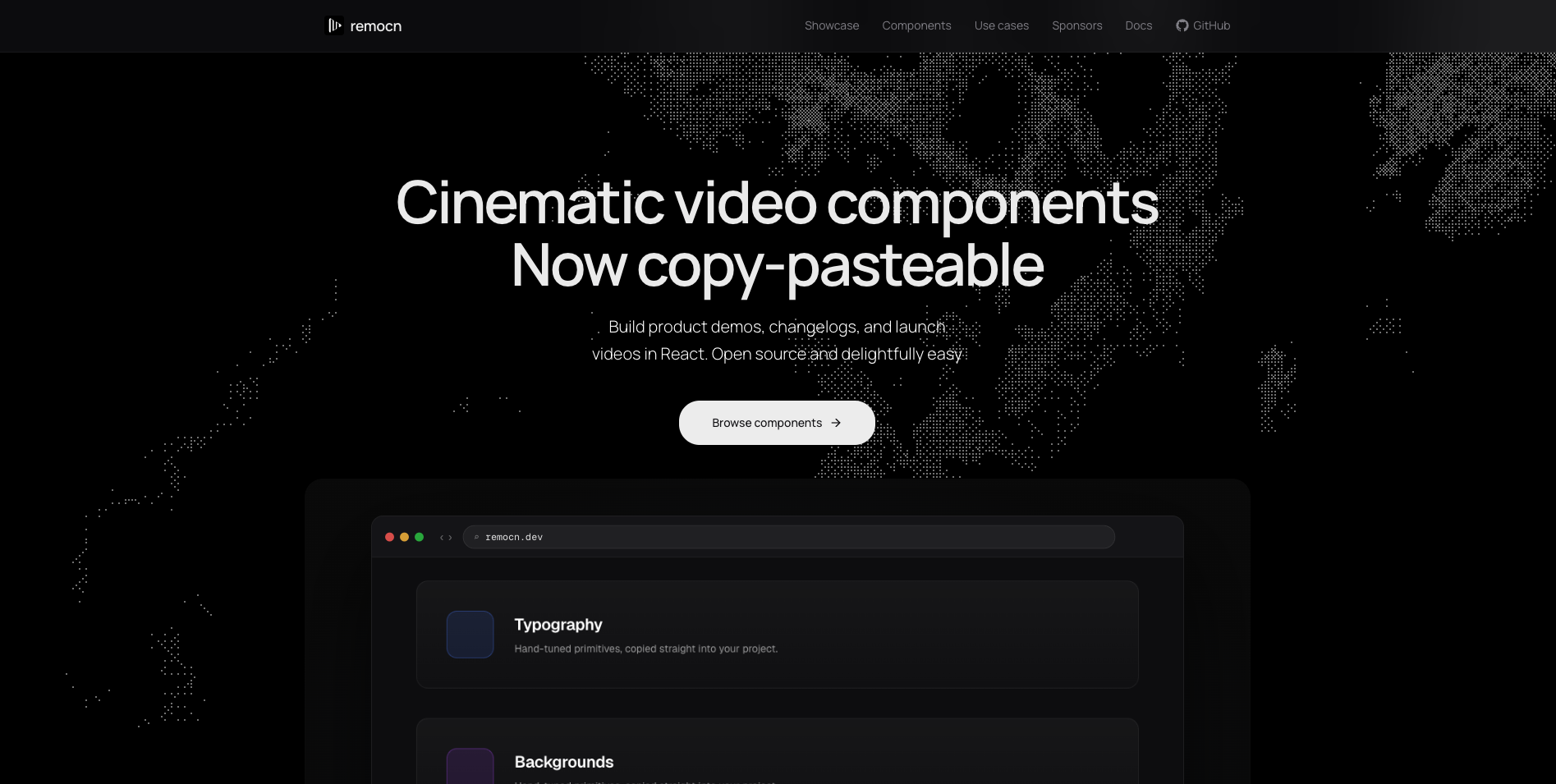 remocn — shadcn registry for Remotion