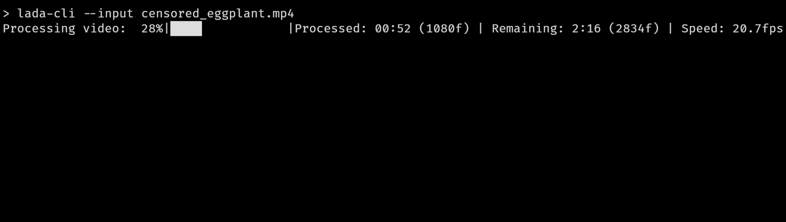 screenshot showing video export