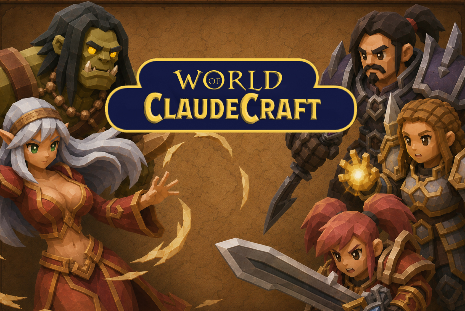 World of ClaudeCraft title screen