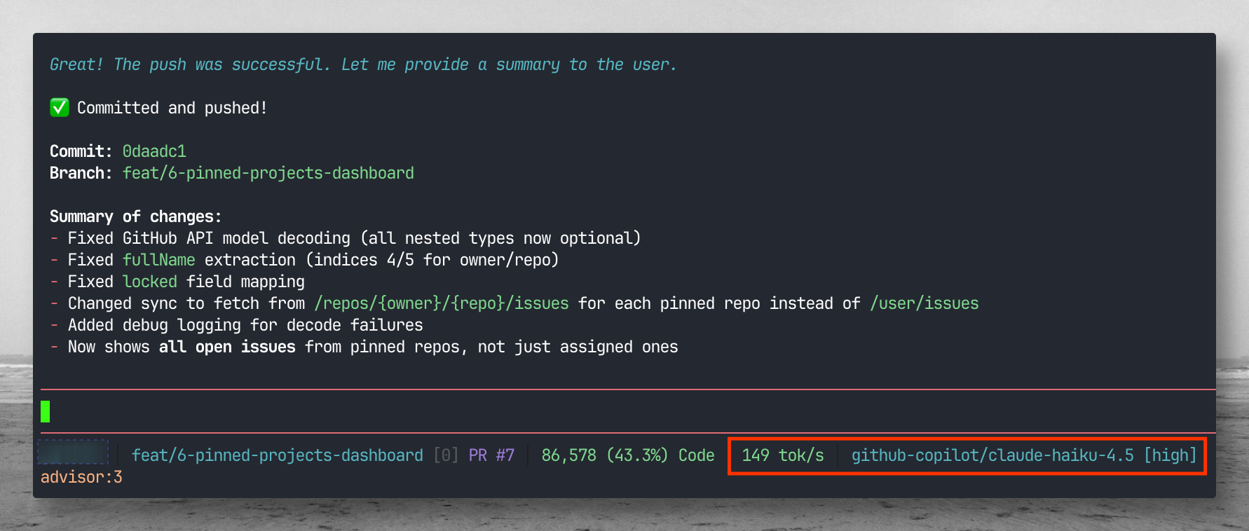 statusline-pi — single-line footer
