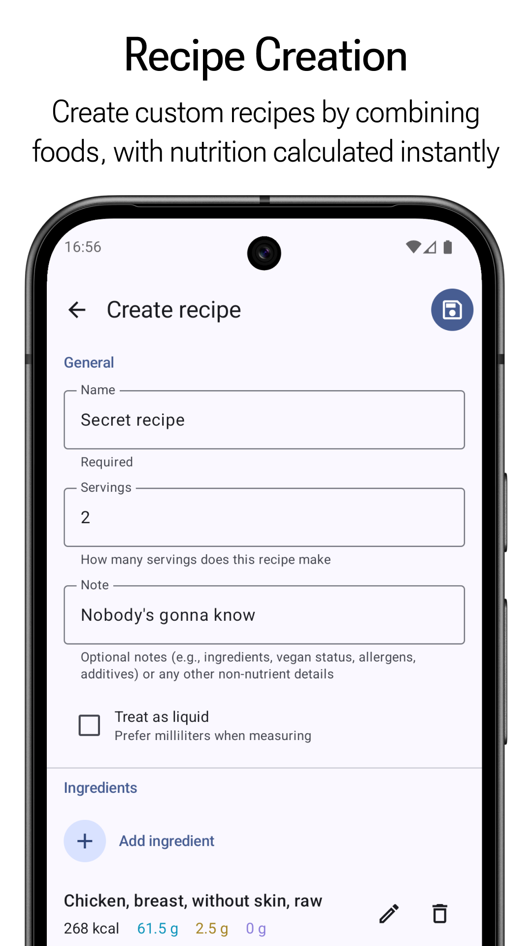 Recipe Creation