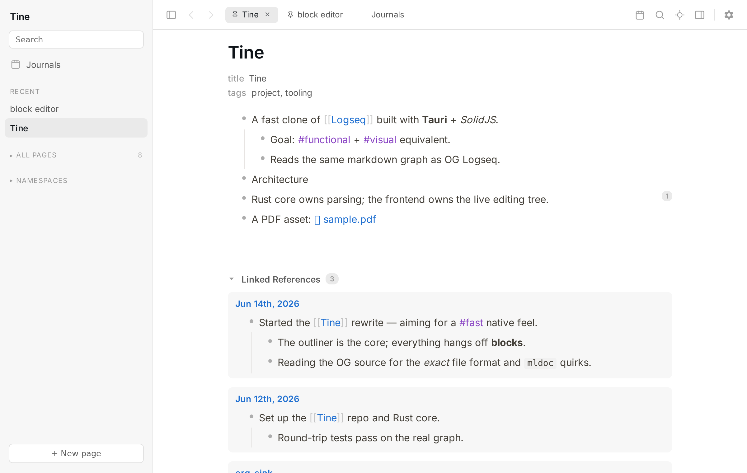 Built-in tabs