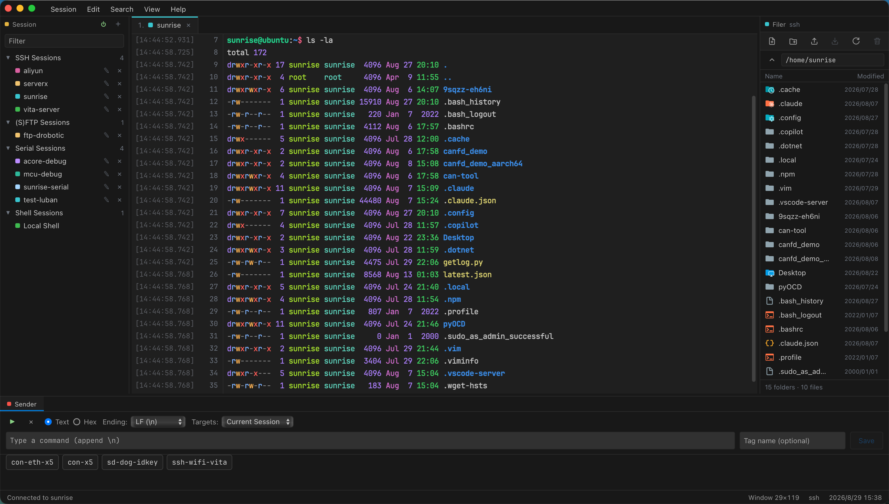 EdgeTerm dark theme
