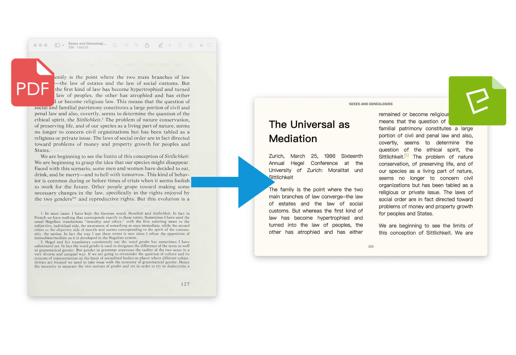 PDF to EPUB example