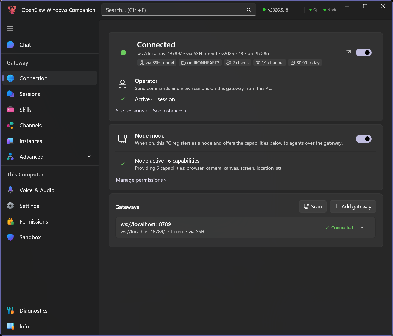OpenClaw Windows Hub command center