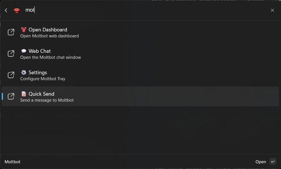 Molty - Command Palette