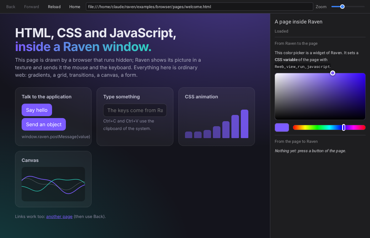 The browser example