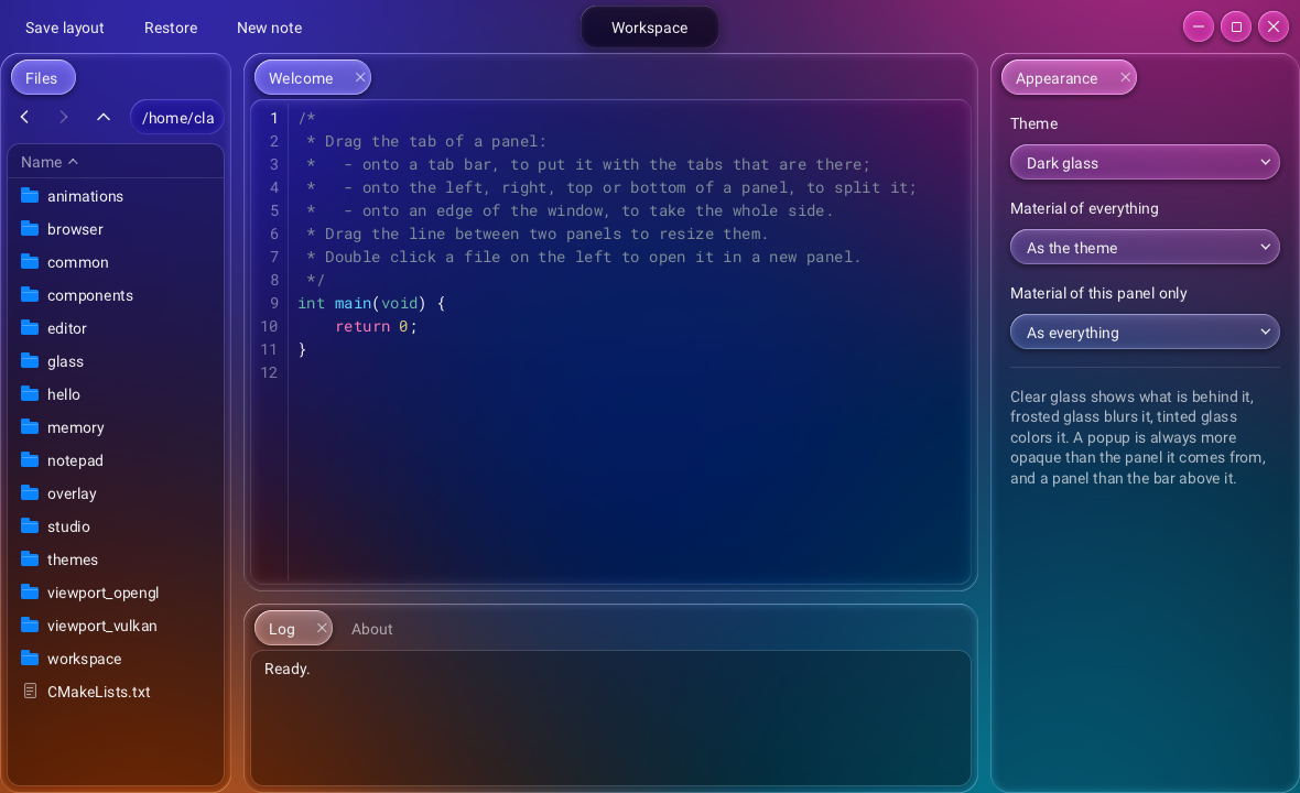The workspace example