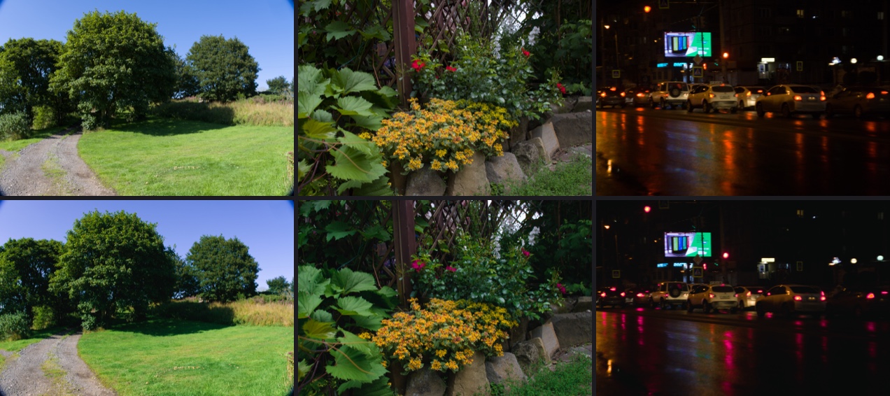 Portra 800: the original above, the look below