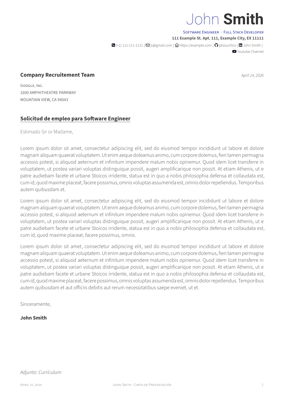 Cover Letter 2 template output