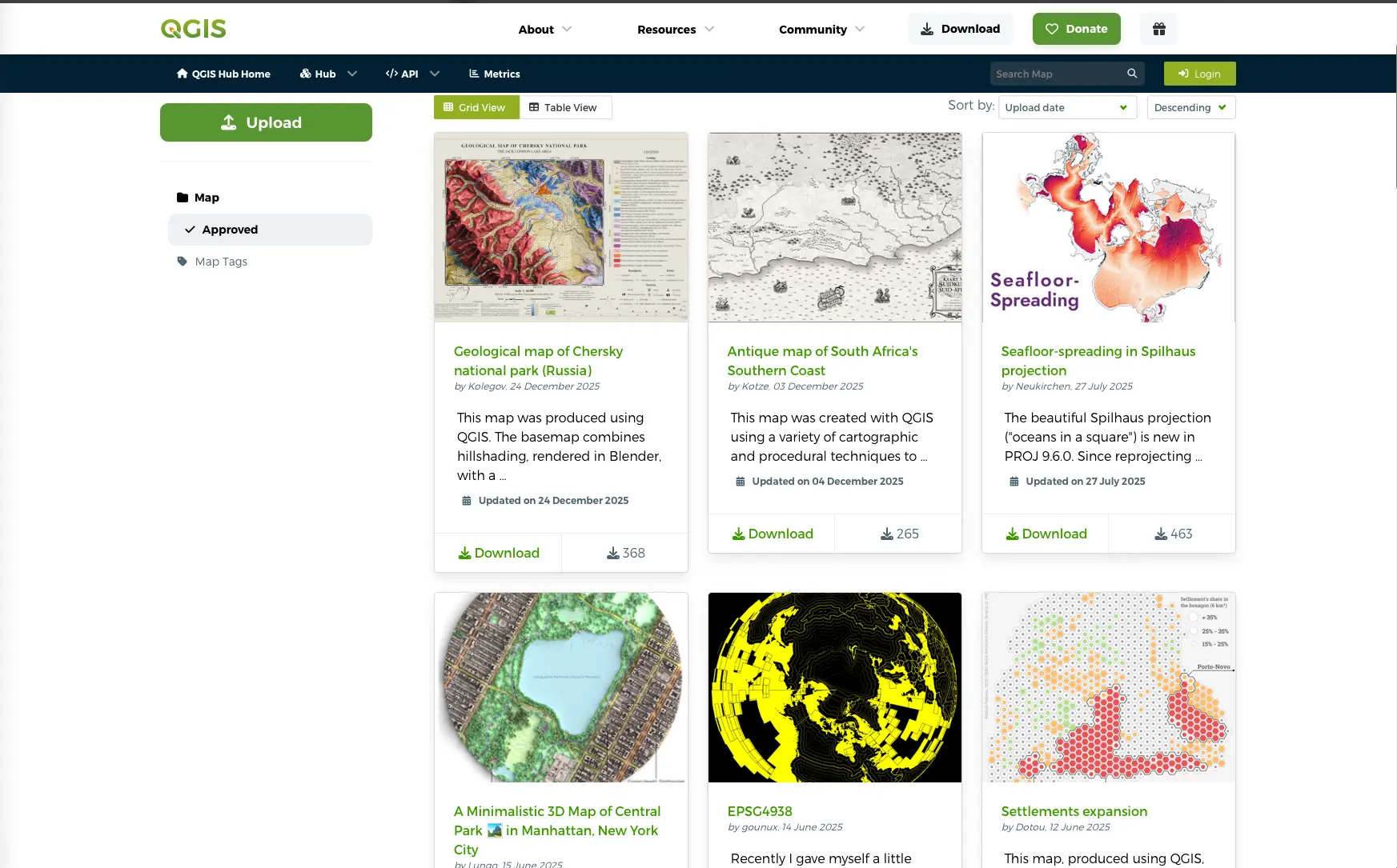 Map Gallery on QGIS Hub