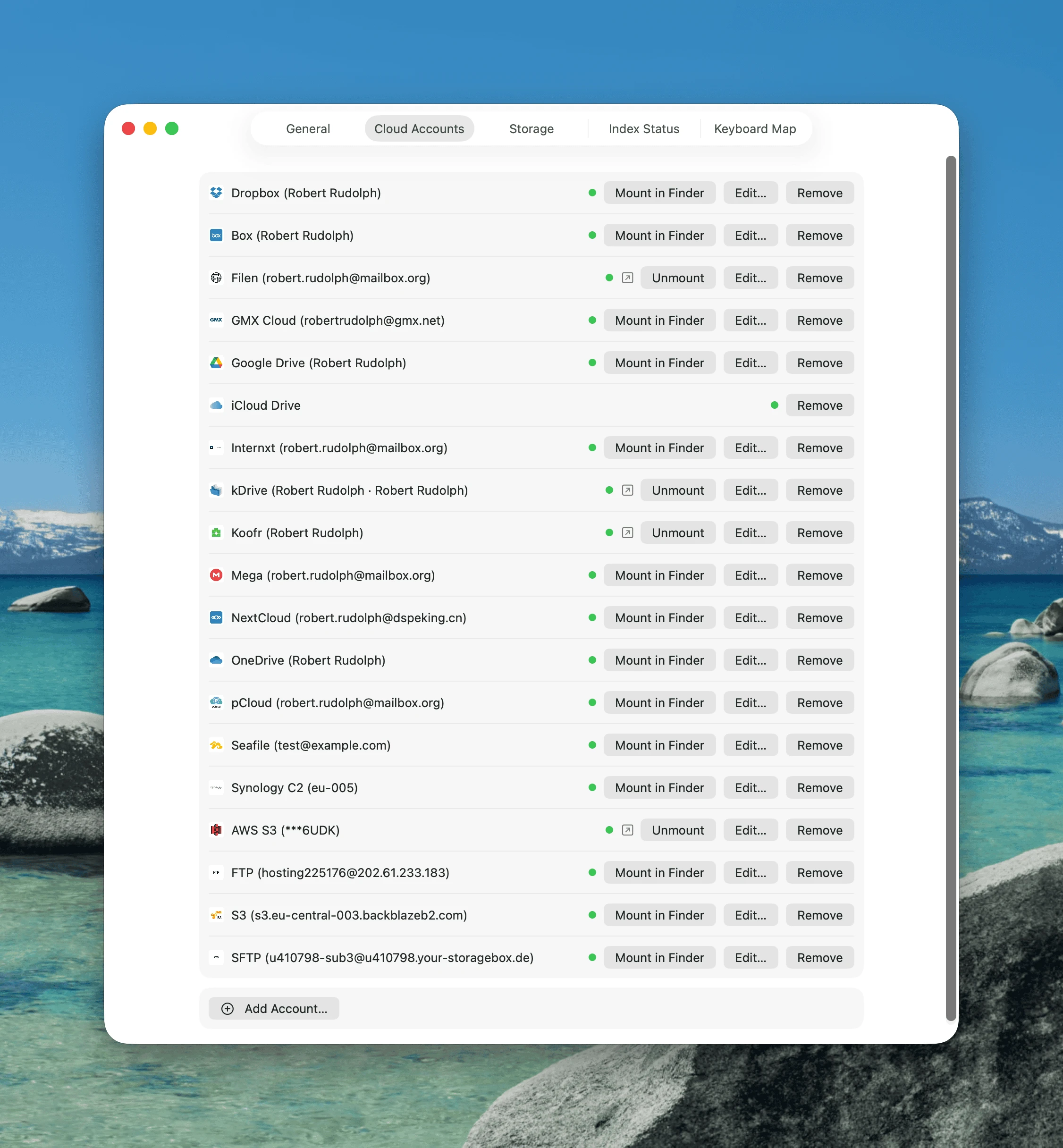 Mount in Finder