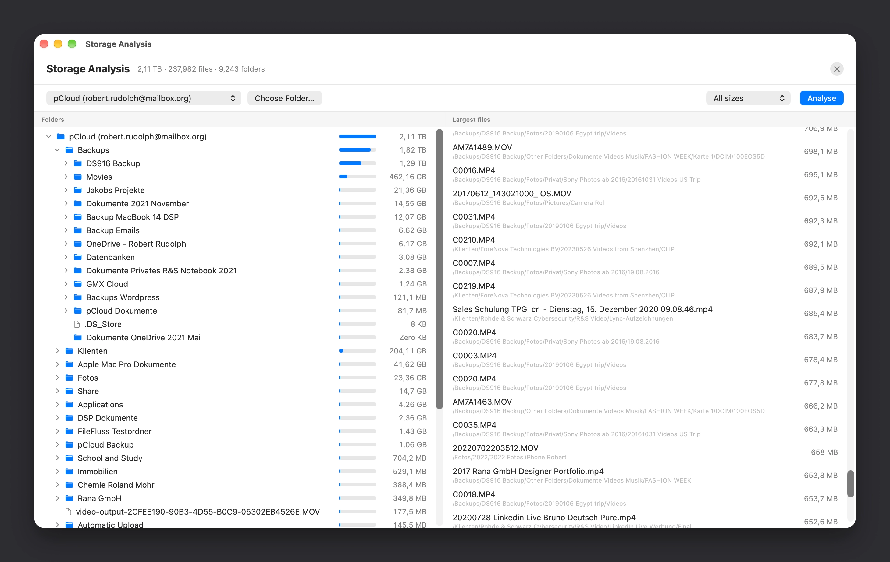 Storage Analysis