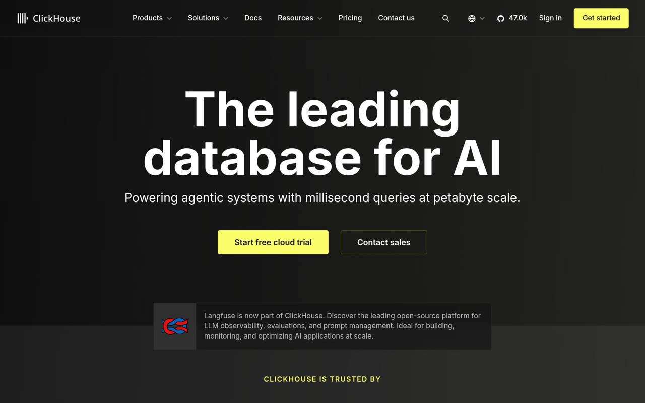 ClickHouse — data-dense pro