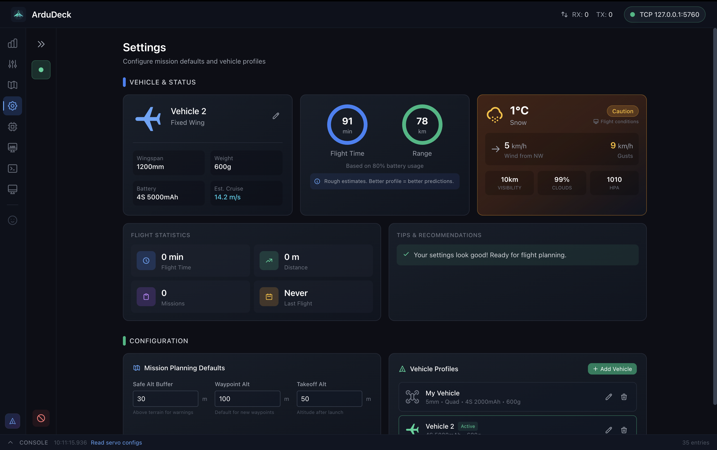 Settings & Profiles