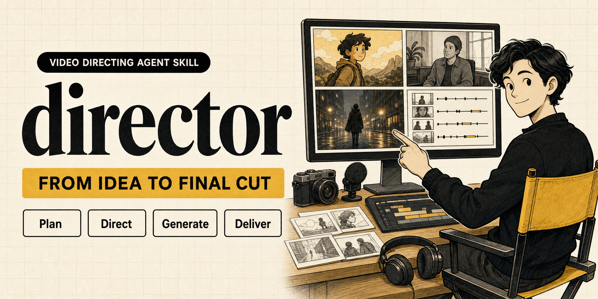 director：从创意到完整视频的导演 Agent Skill
