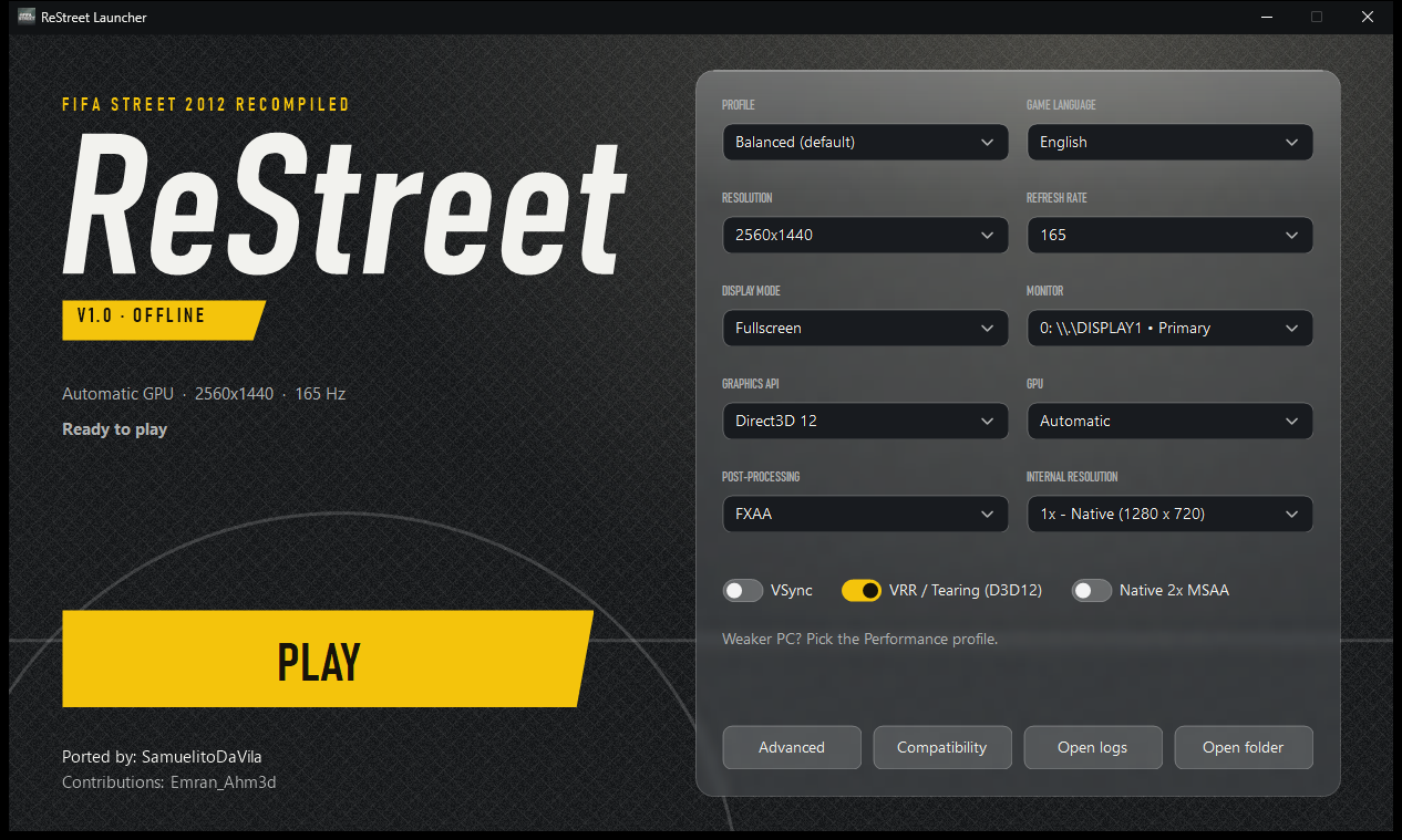 The ReStreet launcher