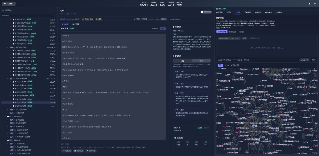 工作台 — 写作区与知识图谱