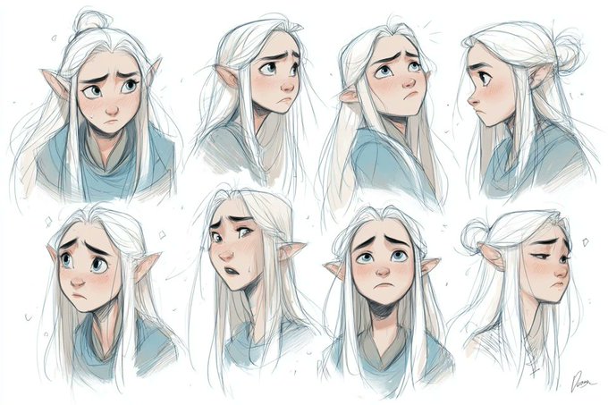 Awesome GPT4o/GPT-4o Image Prompts-角色设定草图