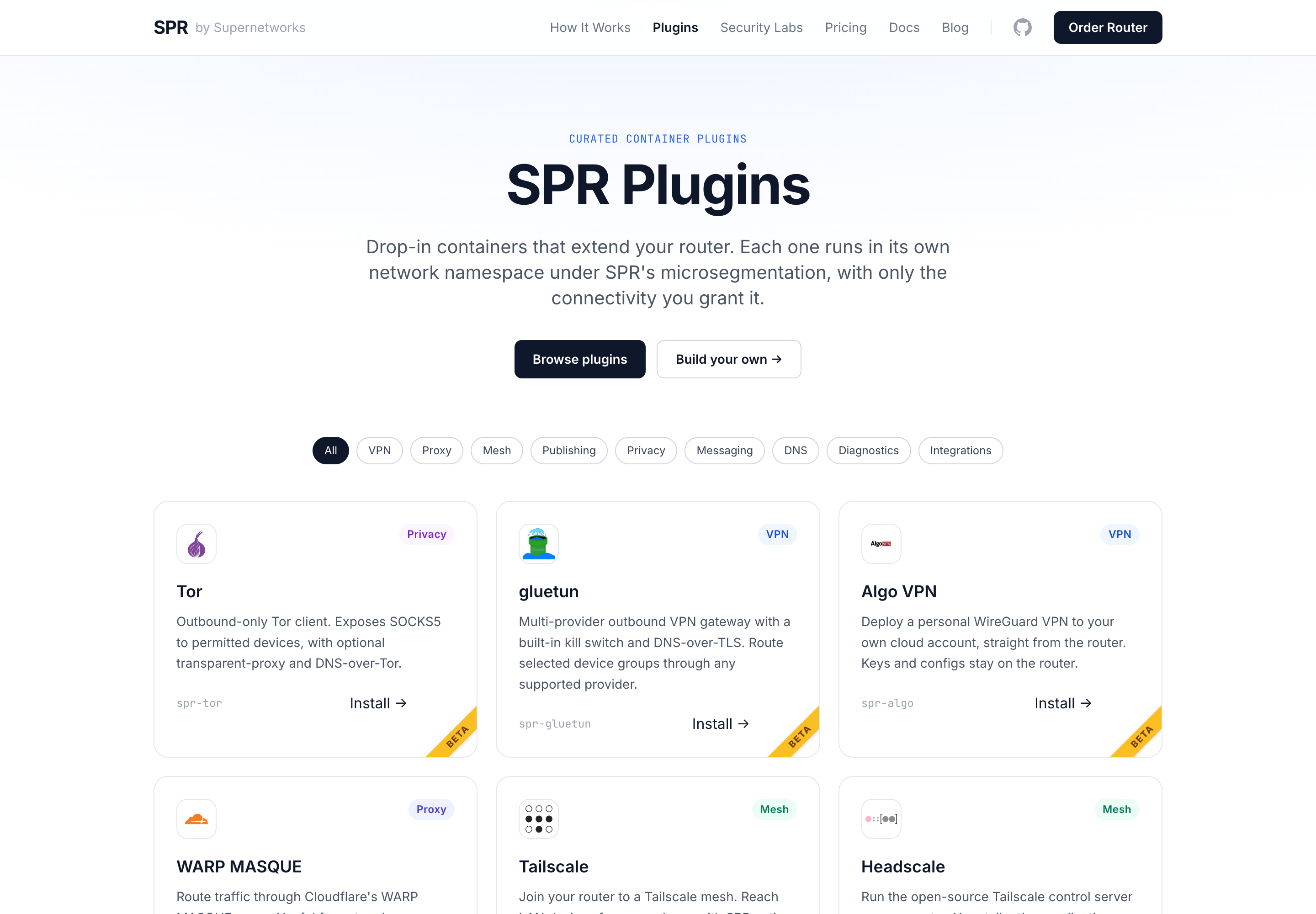 Plugin catalog