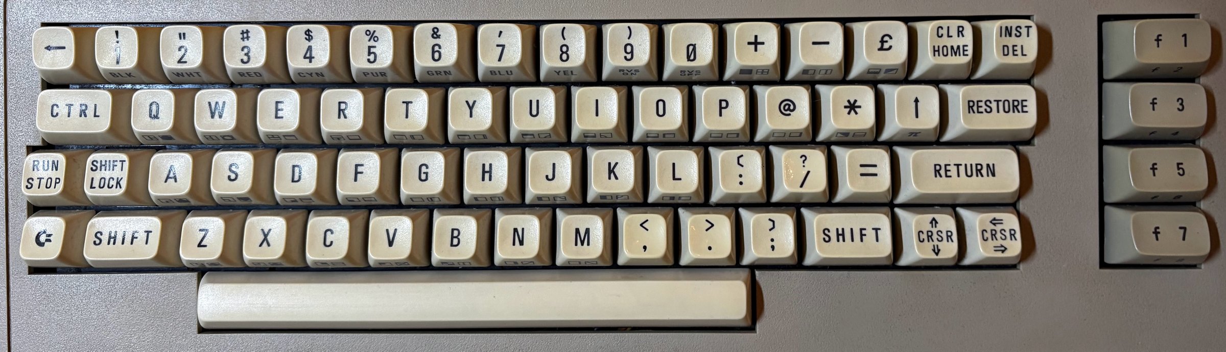The Central European Commodore 64 keyboard the font was reconstructed from