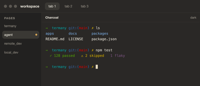 The Charcoal theme
